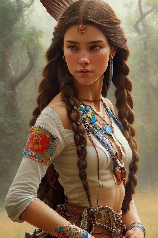 mdjrny-v4 style portrait photograph of Madison Beer as Pocahontas, young beautiful native american woman, perfect symmetrical face, feather jewelry, traditional handmade dress, armed female hunter warrior, (((wild west))) environment, Utah landscape, ultra realistic, concept art, elegant, ((intricate)), ((highly detailed)), depth of field, ((professionally color graded)), 8k, art by artgerm and greg rutkowski and alphonse mucha